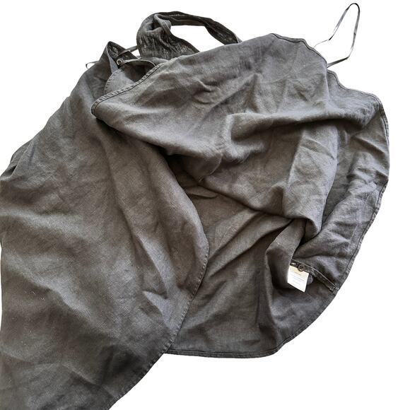 POSSE black linen wrap midi skirt size M - Picture 8 of 9